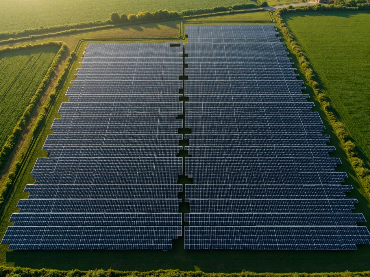 Zonnepanelen op een dak vanuit de lucht gecontroleerd